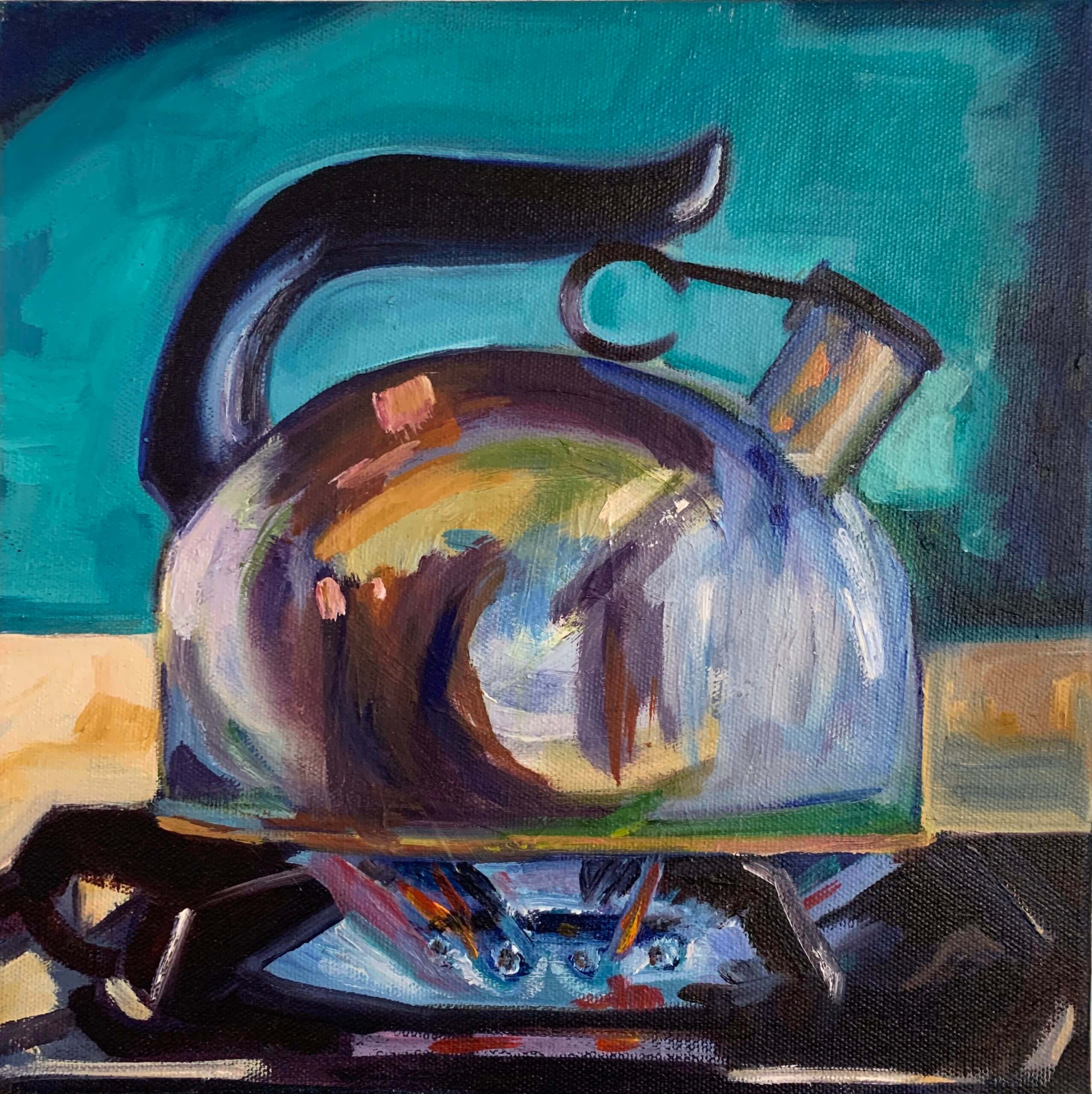 This Kettle's On Fire 10 x 10 SOLD