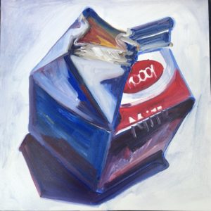 "Ode to Thiebeaud" oil on gessobord 6 x 6 Bridget Bresnahan