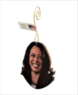 Birch Wood Kamala Harris Ornament