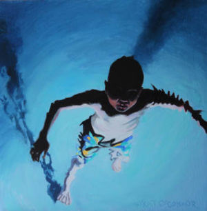 Finding His Footing ©Kat O'Connor, 2017