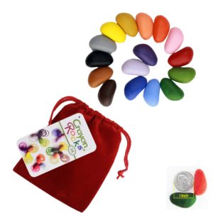 Crayon Rocks 16 Colors in a Red Velvet Bag
