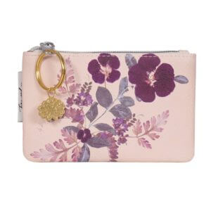 Coin/Mask Purse- Plum Leaves