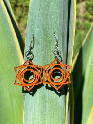 Svadhishthana Chakra Wood Earrings