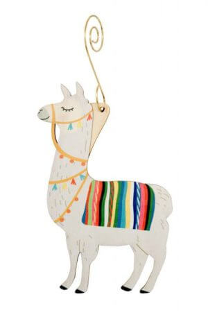 100% Recycled Paper Llama Ornament