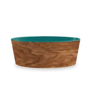 Dog Dish Olive Pet Bowl - Teal 6" x 2.2"/ 3 Cups