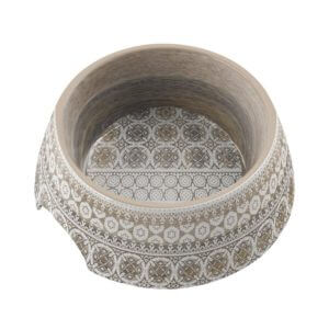 Dog Dish Moroccan Wood Pet Bowl 7.1 x 2.8"/ 2.5 Cups