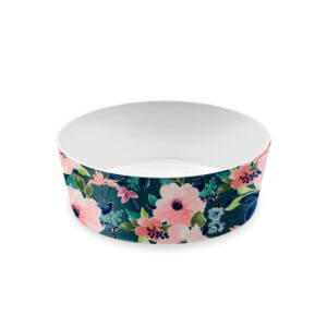 Dog Dish Floral Pet Bowl 7" x 2.5"/ 5 Cups