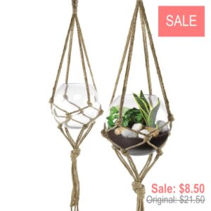 Glass Orb Macrame Plant Hanger