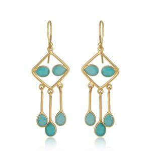 Aqua Chalcedony Danglers