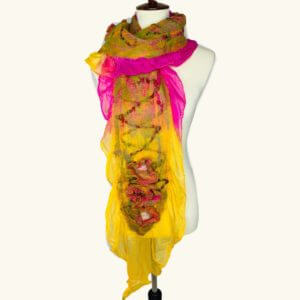 Cabbage Rose - Mustard Scarf