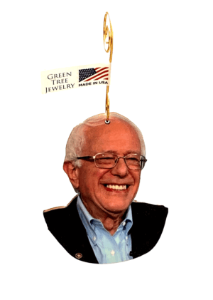 Birch Wood Bernie Sanders Ornament