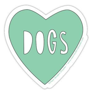 Near Modern Disaster - Heart Dogs - 3" vinyl sticker