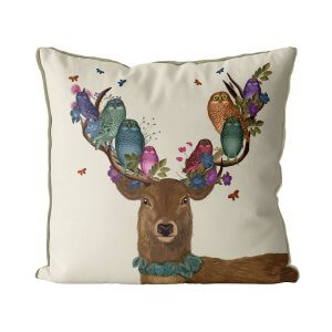 FabFunky Ltd - Deer Pillow, Birdkeeper Owls Pillow Cover