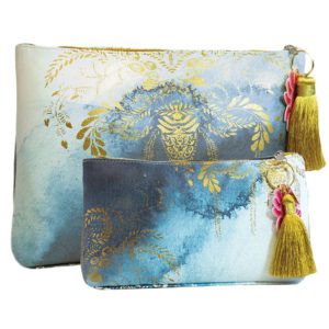 Catalina Watercolor Tassel Pouch Set