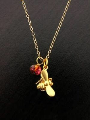 Gold Bumble Bee Necklace