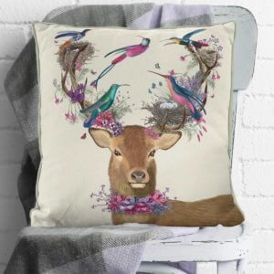 Pillow Cover Deer Birdkeeper Tropical Bird Nests