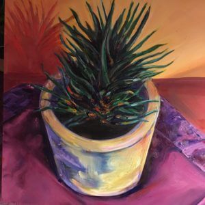 "Succulent in Cement Pot" - Bridget Bresnahan