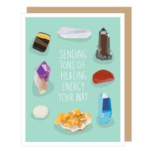 Apartment 2 Cards - Healing Crystals Get Well/Support Card