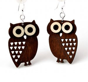 Green Tree Jewelry - Little Hoot Owl Earrings