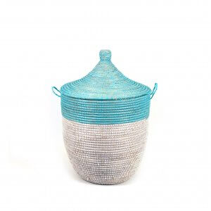 MBARE Ltd - Senegalese Hamper - Two Tone Turquoise and White