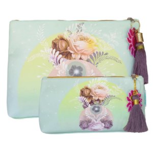 PAPAYA - Solar Blooms Tassel Pouch Set