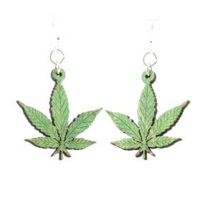 Green Tree Jewelry - Hemp Leaves Earrings