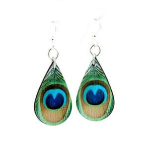 Green Tree Jewelry - Peacock Feather Earrings