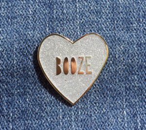 Near Modern Disaster - Booze Heart - enamel pin