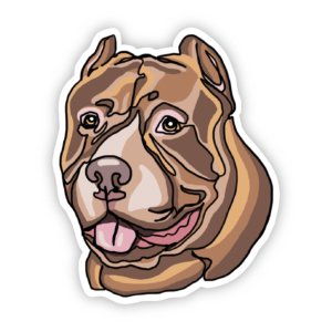 Big Moods - Pitbull Dog Sticker