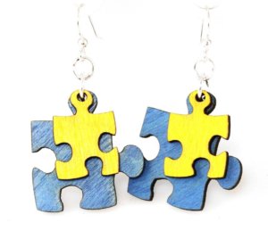 Green Tree Jewelry - Puzzle Piece Earrings