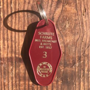 The 3 Sisters Design Co. - Motel Key Fob - Schrute Farms