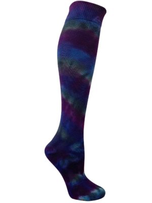 RocknSocks - Violet Dusk Tie Dye Knee High Socks Organic Cotton