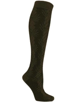 RocknSocks - Asherah Olive Cable Knit Texture Knee High Sock