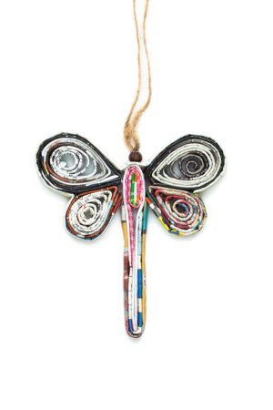 Acacia Creations - Recycled Paper Dragonfly Ornament