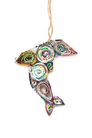 Acacia Creations - Recycled Paper Dolphin Ornament