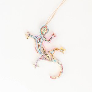 Acacia Creations - Recycled Paper Gecko Ornament