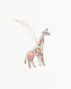 Acacia Creations - Recycled Paper Ornament - Giraffe
