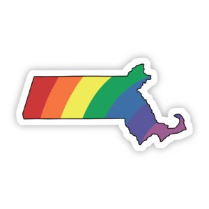 Big Moods - Massachusetts Rainbow Sticker
