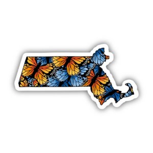 Big Moods - Massachusetts Butterfly Pattern Sticker