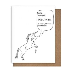 Pretty Alright Goods - Xmas Unicorn Card