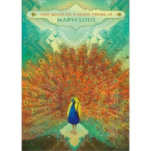 Amber Lotus Publishing - Marvelous Peacock Greeting Card (6 Pack)