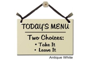 Wish Upon A Sign - Today's Menu