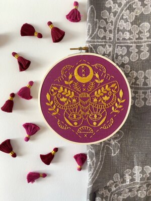 Rikrack - Mythic Moth Embroidery Kit