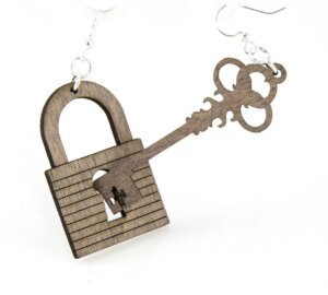 Green Tree Jewelry - Lock and Key Earrings