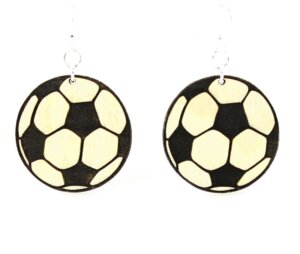 Green Tree Jewelry - Soccer Ball Earrings
