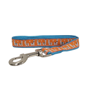 Jojo Modern Pets - Nylon Dog Leash with Embroidered Llama Design (6ft)