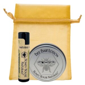 Honey House Naturals - 2 Piece Gift Set - Small Bee Bar & Lip Butter Tube