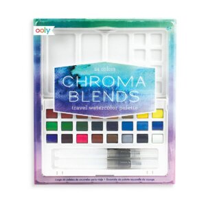 OOLY - Chroma Blends Travel Watercolor Palette - 27 Piece Set