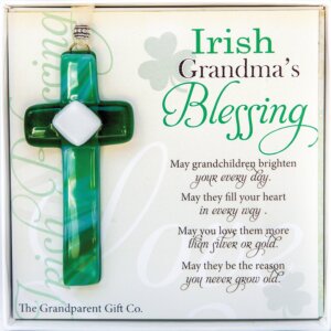The Grandparent Gift Co. Inc. - Irish Grandma Blessings Glass Cross 4498