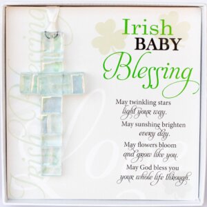 The Grandparent Gift Co. Inc. - Irish Baby Blessing Clear Mosaic Cross 4499
